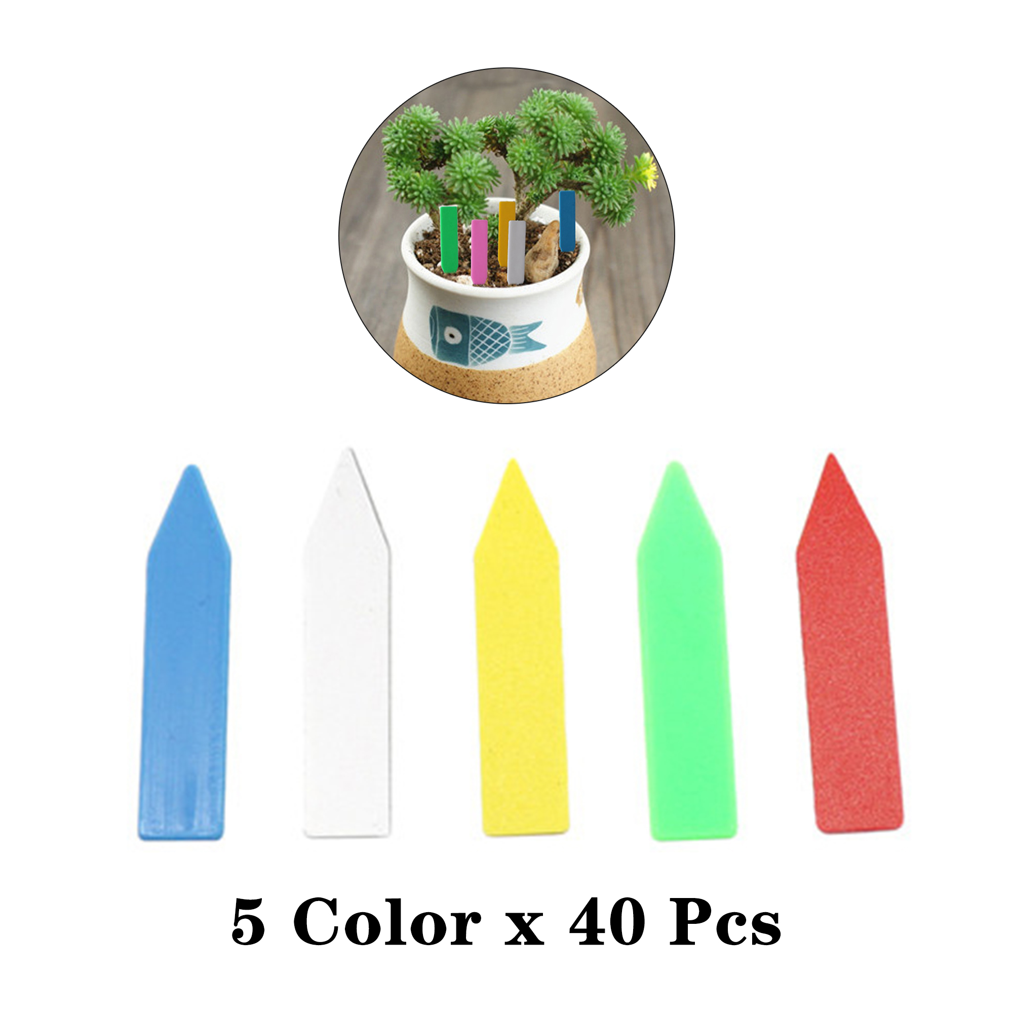 Etichette per piante in PVC da 200 pezzi etichette per piante etichette per piante in vaso di fiori impermeabili etichette per piante da giardiniere per palo etichette per piante da giardino tutto'aperto: MULTI