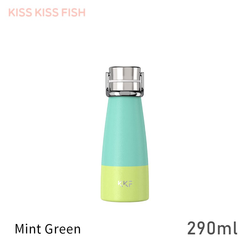 Arrived# KKF 475ml 290ml Thermos Cup 24H Water Cup Portable Mini Mugs: 290ml Green2