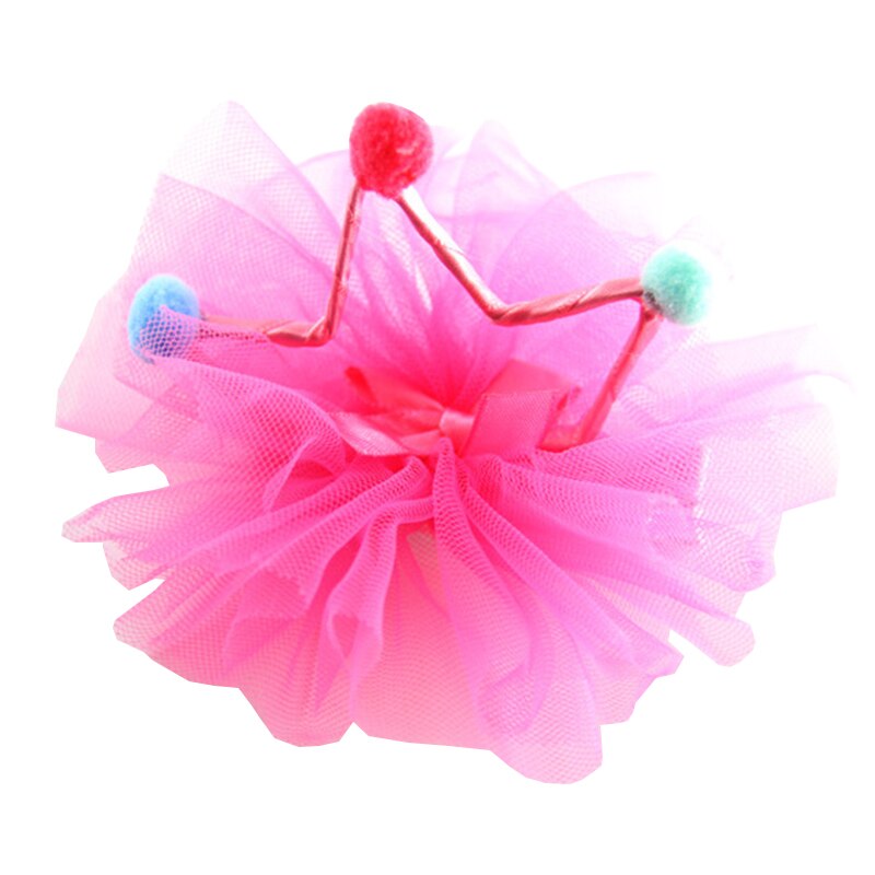 Pinza para el pelo con pompón para mascota, accesorio con lazo, corona para el pelo de perro, accesorios para el cuidado del cabello, 1 pieza