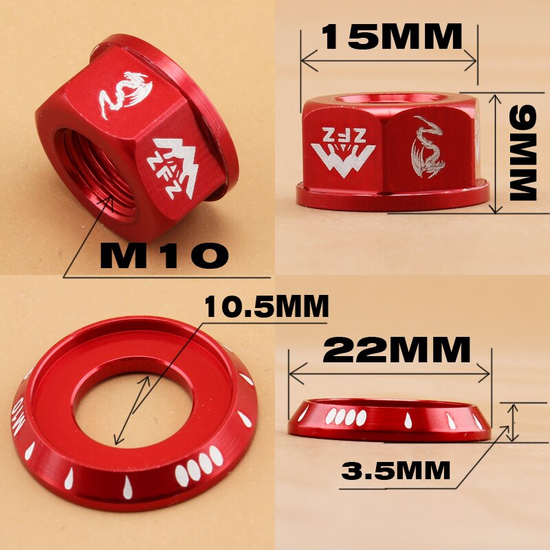 2pcs Folding Bike Single Speed Bicycle Hub Screw Nut Fixed Gear Bike Hub Screw Bicycle Hubs Rear Axle M10 Screw