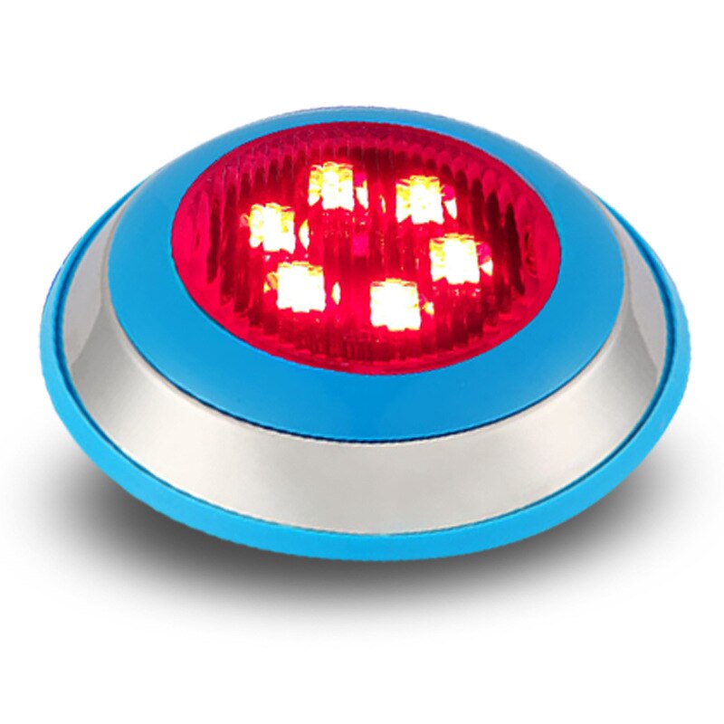 Led Swimming Pool Light AC12V 24V 6W Waterproof Decorative Stainless Steel LED Lamp for Swim SPA Lamps Pool Lighting: Red Color 6W