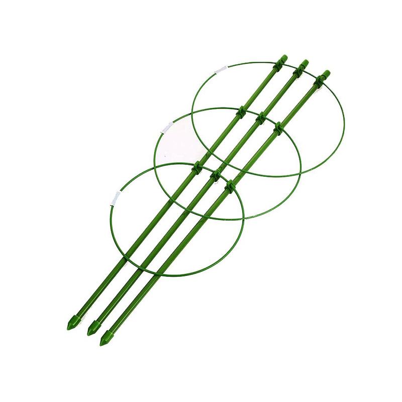 Plastic Flower Plant Support Frame Hanging Vines Vegetables Shelf Clips Rings Clematis Climbing Rack Stick Cage Garden Ornament: Default Title