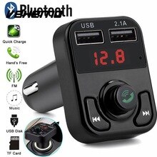 Universele Auto Fm-zender Fm Adapter Bluetooth Fm-zender Voor Handenvrij Voltage Detectie Aux Stereo Voor MP3