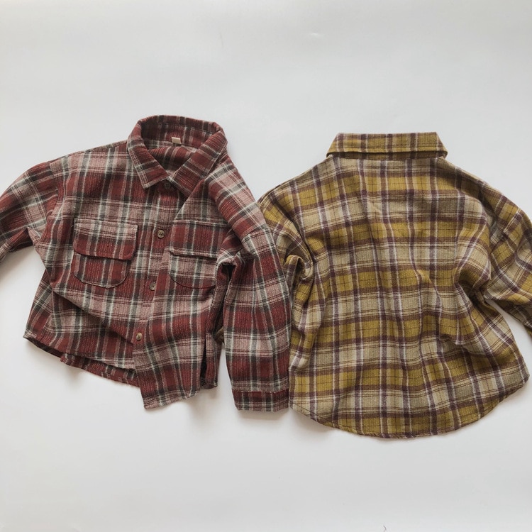 Korean Toddler Kids Blouse Autumn Boys Shirt Mori Kids Clothings