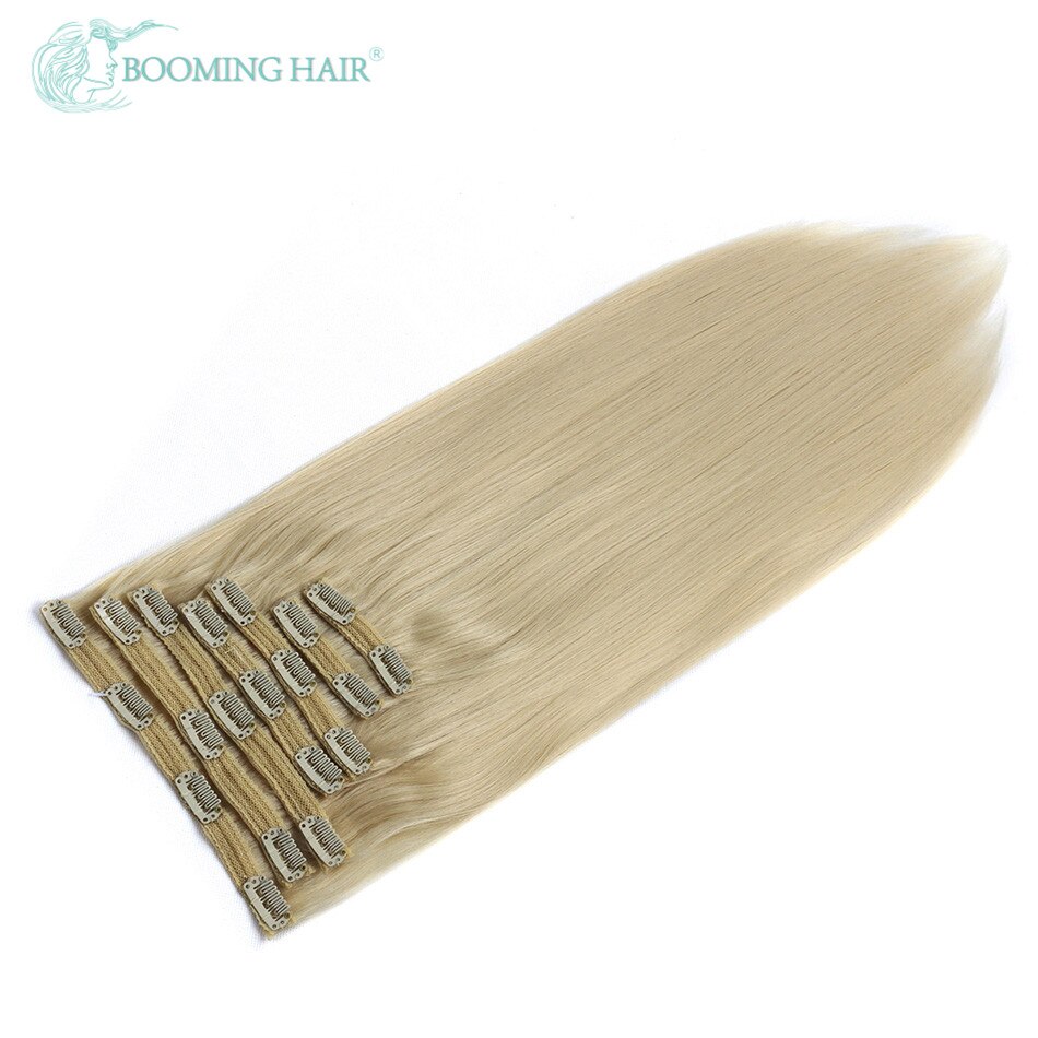 Synthetic Hair Extensions Long Straight 7PCS/Set 24 Inches 20 Clips Long Straight Hair Extension By BOOMING HAIR