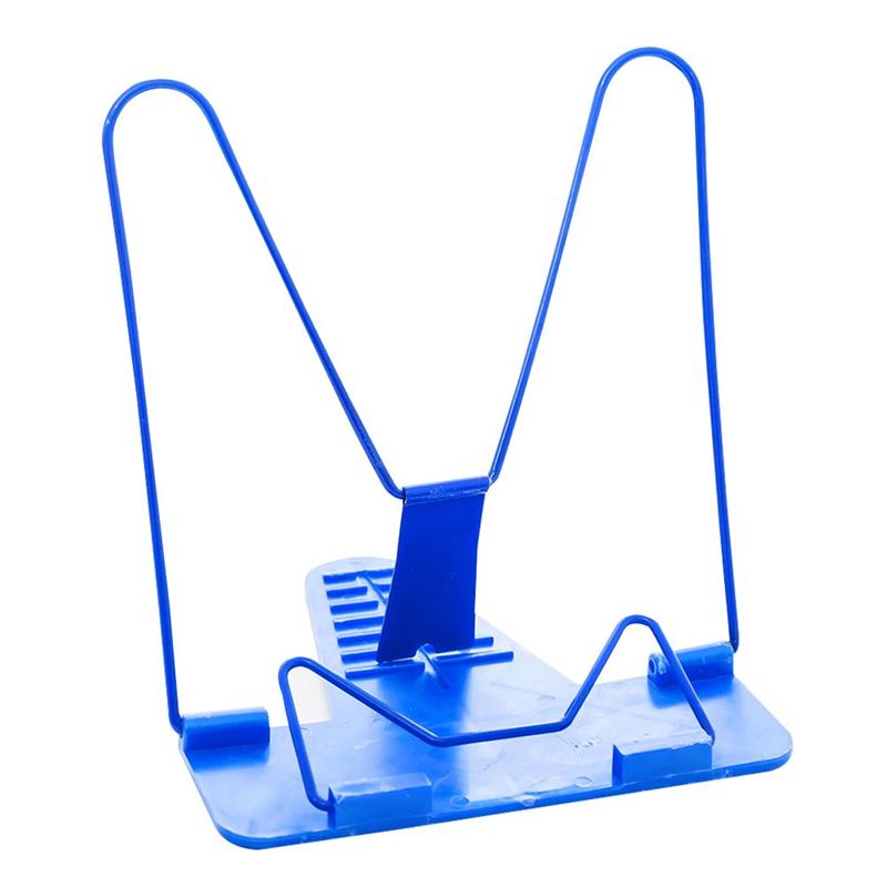 Soportes ajustables para libros de lectura, soporte multiusos para libros de estudio, soporte plegable Simple para libros de lectura, soporte para documentos, 2 uds.: Azul