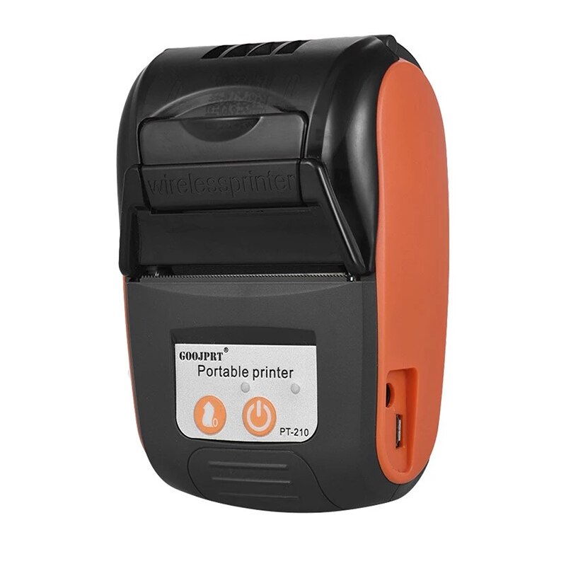 SHUAIGUO PT-210 Draagbare thermische printer, handheld 58 mm ontvangstprinter voor winkels, restaurants, fabrieken, logistiek, 10 papierrollen