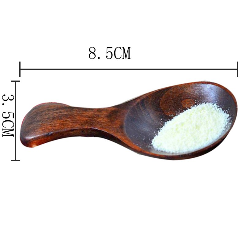 1 stk lille lille mini naturlig træske scoop te honning kaffe krydderi salt sukker ske