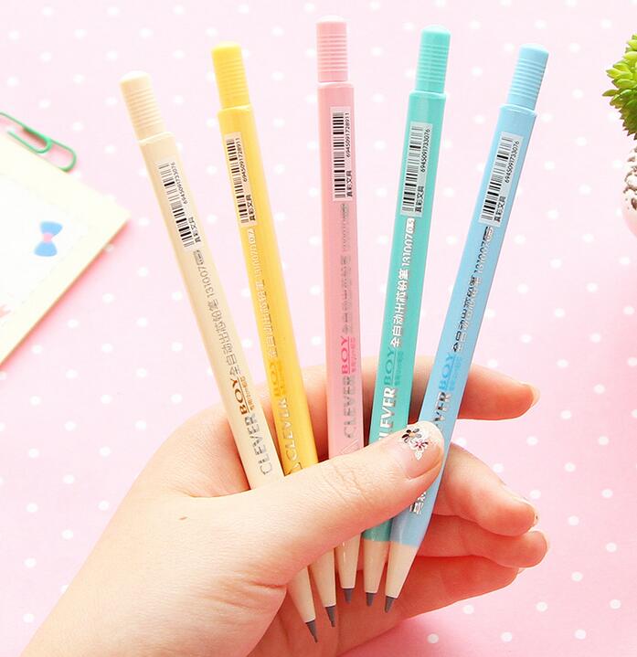 Set de 6 unidades de lápices de 0,5mm para escribir de forma constante, material de papelería coreano, material escolar