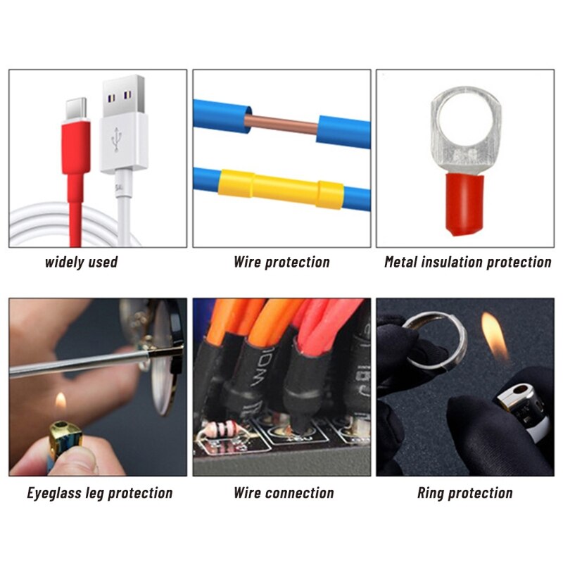 Heat Shrink Tubing 2:1 Electrical Wire Cable Wrap Assortment Kit for Wires Repairs Soldering Auto Wiring Waterproof