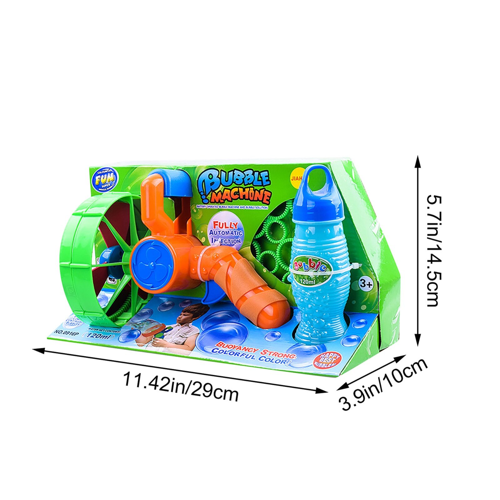 De Bubble Blower Met 1 Bubble Wands (100Ml)-Bubble Blaster Machine Voor Kinderen Speelgoed Voor Kinderen Zeep Bubble Licht Zomer Outdoor