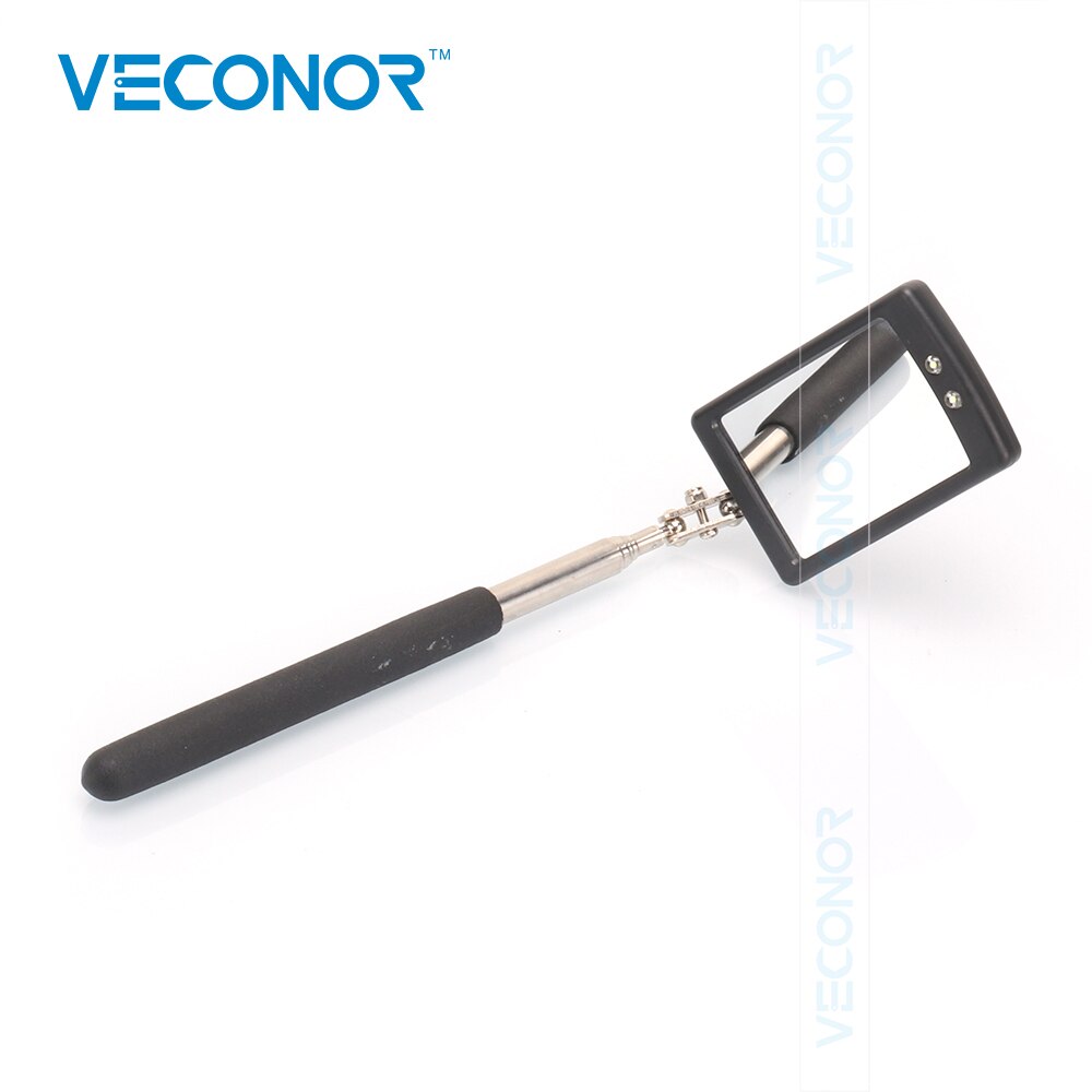 VECONOR Draagbare Telescopische Flexibele Hoofd Inspectie Spiegel met LED Licht Verstelbare 360 Graden Swivel Bekijken Auto Handgereedschap