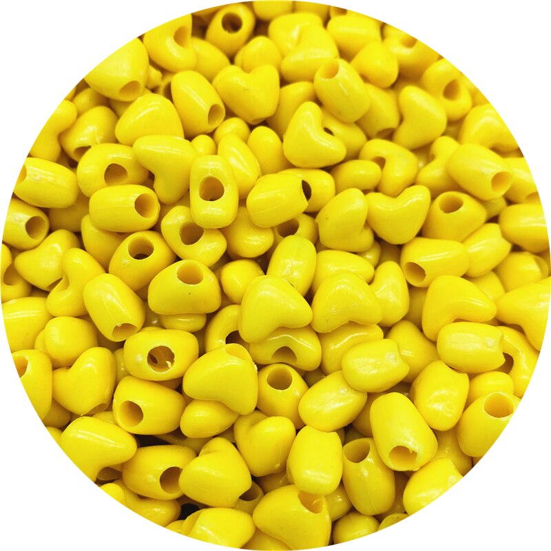 50 stk 10mm store hul akrylperler hjerteformede perler med mellemrum til smykkefremstilling gør-det-selv charms armbånd halskæde tilbehør: 07