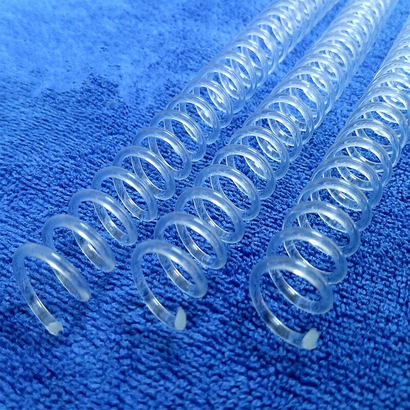 Anneau de reliure en plastique Transparent 4:1, anneau de reliure à feuille lâche, anneaux de reliure à bobine unique, ressort en caoutchouc spirale, A4 48 trous, 1 pièce