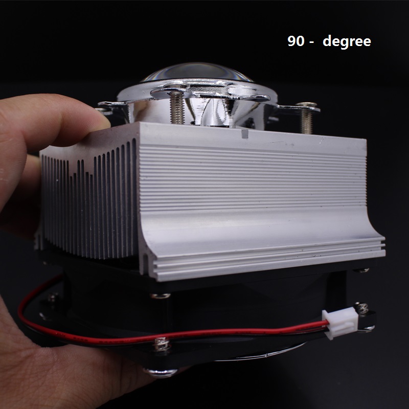100W LED Aluminium Kühlkörper Lüfter + 60 grad 90 grad 120Grad44mm Objektiv + Reflektor Brack: 90dLens Heatsink Fan