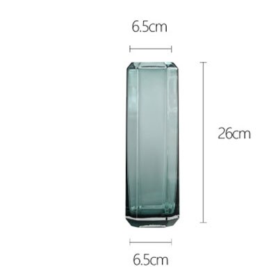 Hexagon Transparent Glass Vase Home Decoration Flower Arrangement Office Display Furnishing 3D Solid Hydroponics Crafts: 7