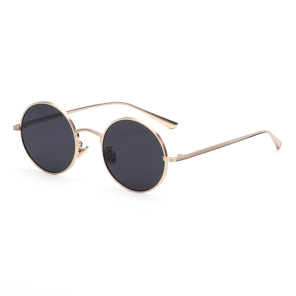 Occhiali da sole rotondi con montatura in metallo Vintage per uomo donna occhiali da sole Steampunk occhiali a cerchio occhiali estivi con protezione UV per esterni: C2