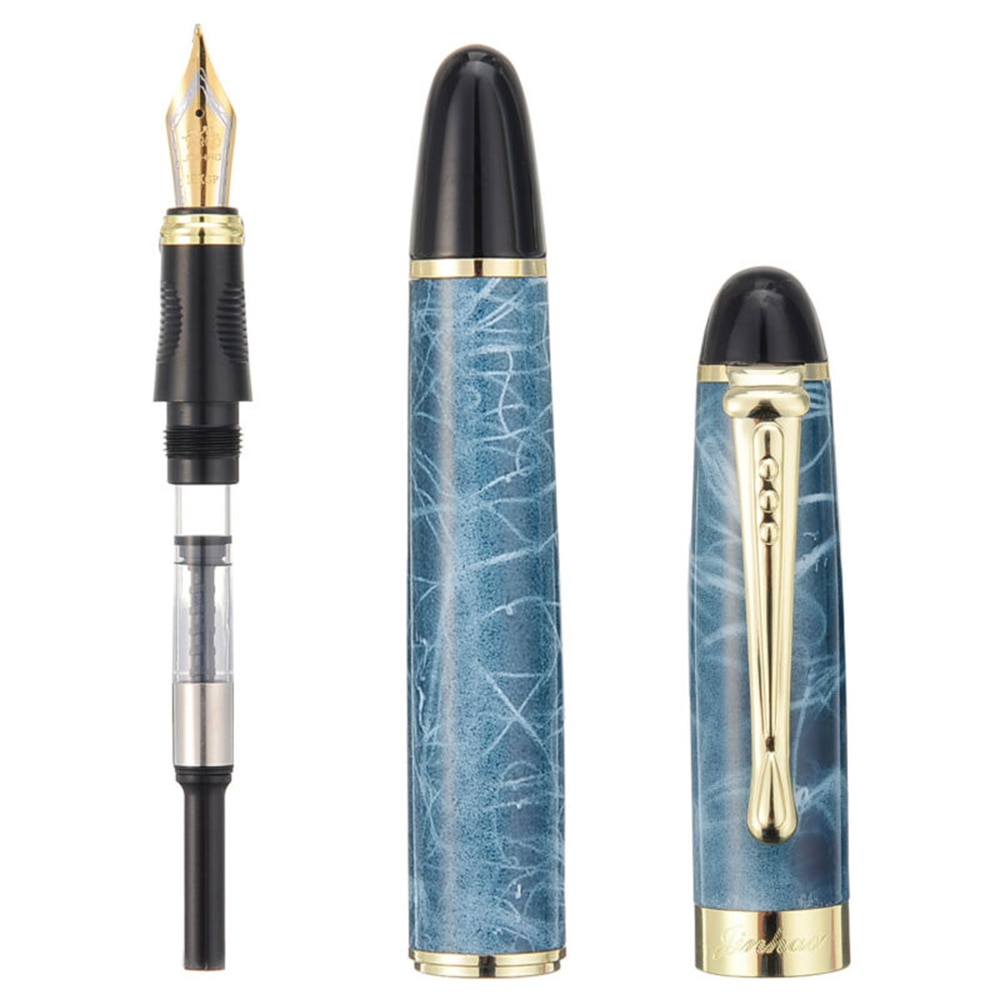 Fountain pen Blue Marble Chunky Medium Flex Nib Fountain cost-effective Pen For Office