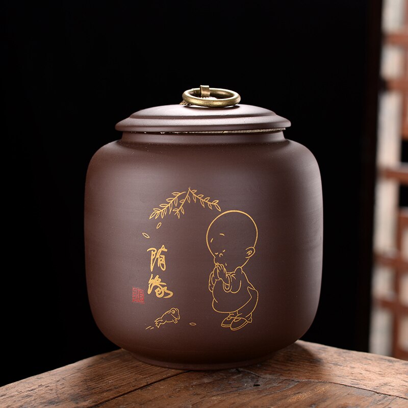 JIA-GUI LUO céramique thé Caddies boîtes à thé en céramique conteneur boîte à thé sac à thé boîte de rangement thé stockage café conteneur D032: 5