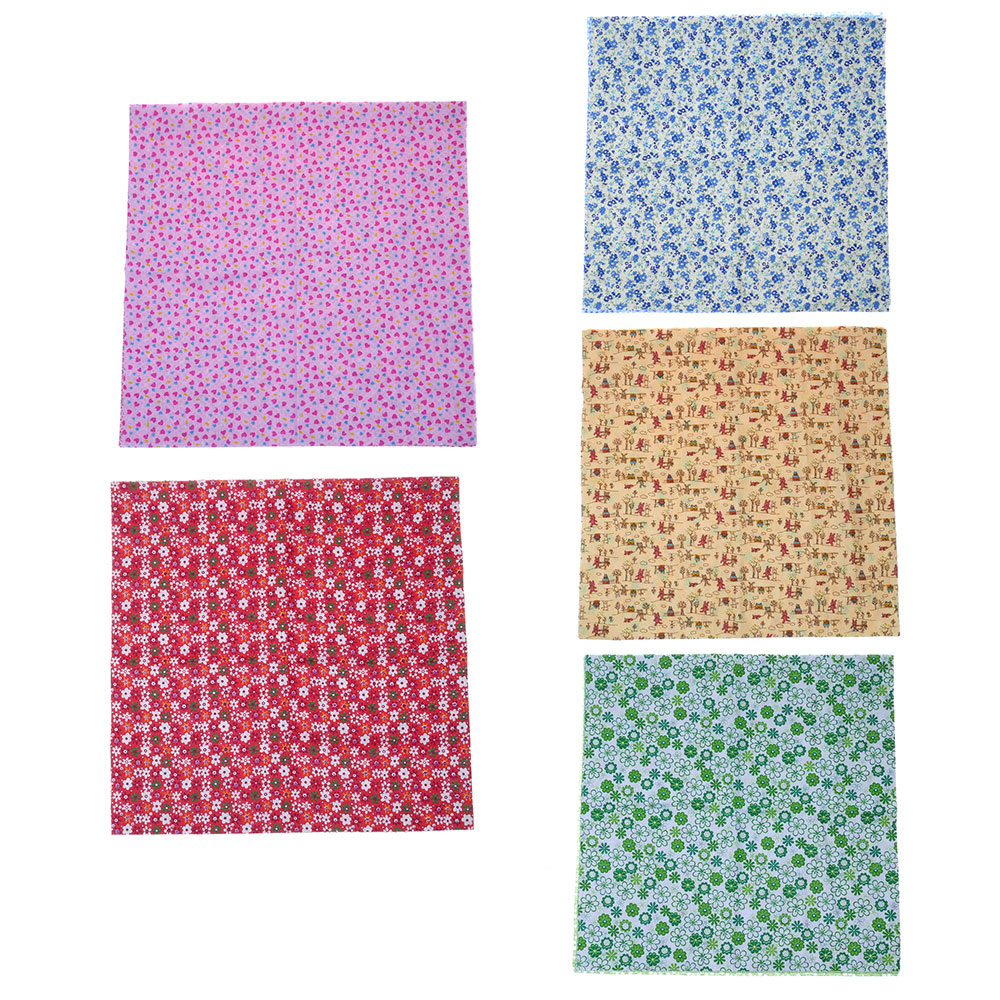 6 unids/lote tela de algodón combinación 50x50cm muñeca de tela accesorios y Material de costura Patchwork textil impresión Floral