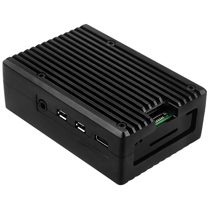 Raspberry Pi 4 Aluminum Case Armor Shell with Dual Cooling Fan 4 Heatsinks Active & Passive Cooling for Raspberry Pi 4 Model B