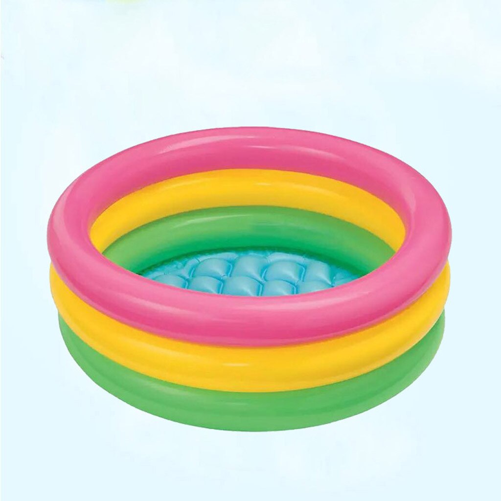 Swimming Pool Toddler Baby Children Kids Rainbow Round Inflatable Swimming Pool