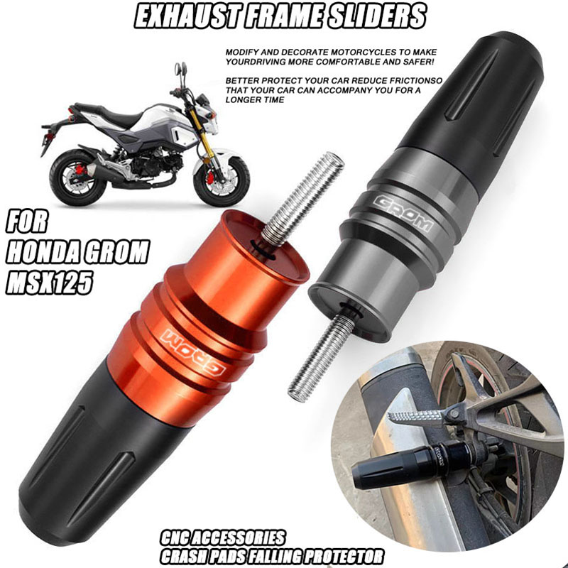 per GROM MSX125 2014 2015 2016 2017 2018 2019 accessori CNC per moto cursori per telaio di scarico incidente pad protezione anticaduta