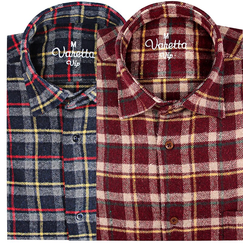 Herre skjorte vinter varm camisa femininas langærmet tyk flannel rutet skjorte flannel skjorter fuld bomuld topby varetta tyrkiet