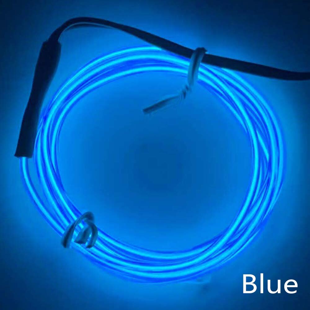 Neon Licht Naaien Rand EL Wire Led Dance Party Decor Auto Lichten Neon LED lamp Flexibele Touw Buis LED Strip decoratie 3 V/5 V/12 V