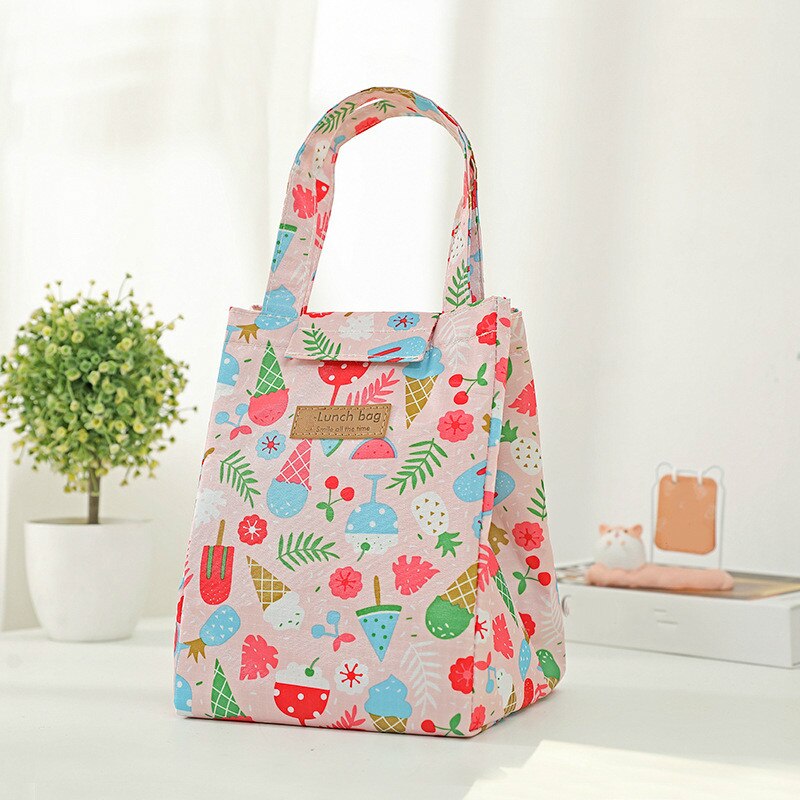 Frische Blätter Neue Frische Mittagessen Taschen Für Frauen freundlicher Lebensmittel Kühler Mittagessen Kasten Tote Kühler Mittagessen Kasten Isolierung Tragbare tote Tasche