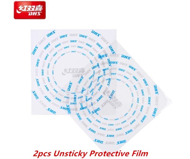 DHS – film de protection en caoutchouc pour tennis de table, ensemble d'accessoires de ping-pong, original, 2 pièces: 2 pcs unsticky film