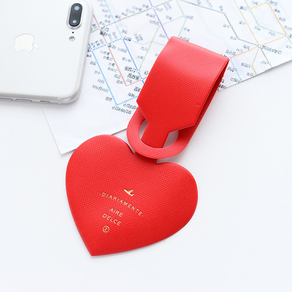 Travel Rectangle Shape Luggage Tag Cover Suitcase ID Address Holder Baggage Boarding Tags Travel Accessories: Red