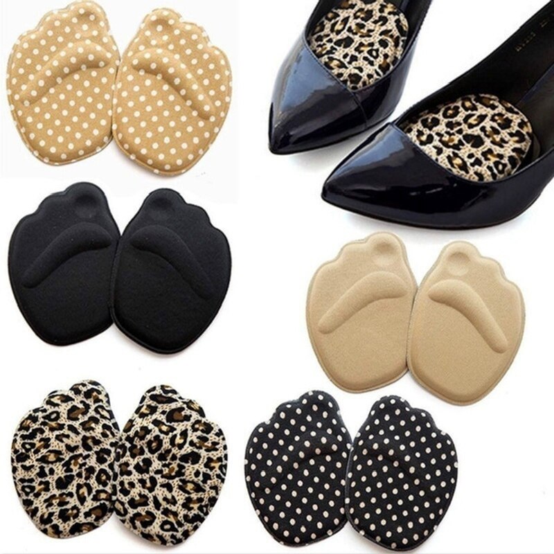 2Pcs Voorvoet Zool Hoge Hak Voet Kussens Voorvoet Anti-Slip Binnenzool Ademende Schoenen Vrouwen Bescherming Voet Pad Ondersteunt inserts