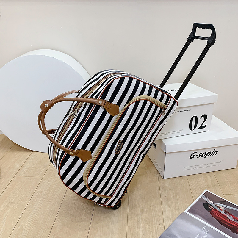 Grote Capaciteit Dames Koffer Trolley Tassen Wieltas Oxford Waterdichte Rollende Bagage Reistas Met Wielen: Beige