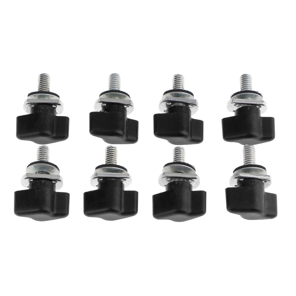 8pcs Hard Top Quick Removal Screw Fastener Kit For Jeep Wrangler JK 1995 4 Doors Black/Red