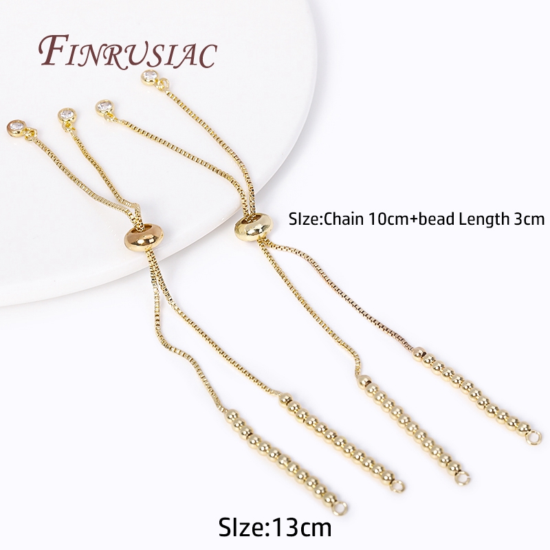 Componente de pulsera de cadena de caja chapada en oro de 18 quilates con cuentas de inserción de silicona para collar DIY, accesorios para hacer joyas al por mayor: M / Rosa