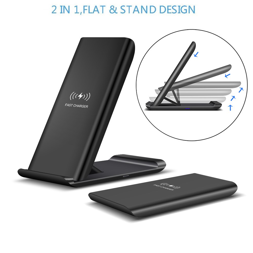 15W Draadloze Oplader Opvouwbare Snelle Opladen Pad Voor Iphone 12 11 Pro Xr Xs X 8 Samsung S21 S20 s10 Usb C Qi Station Telefoon Houder