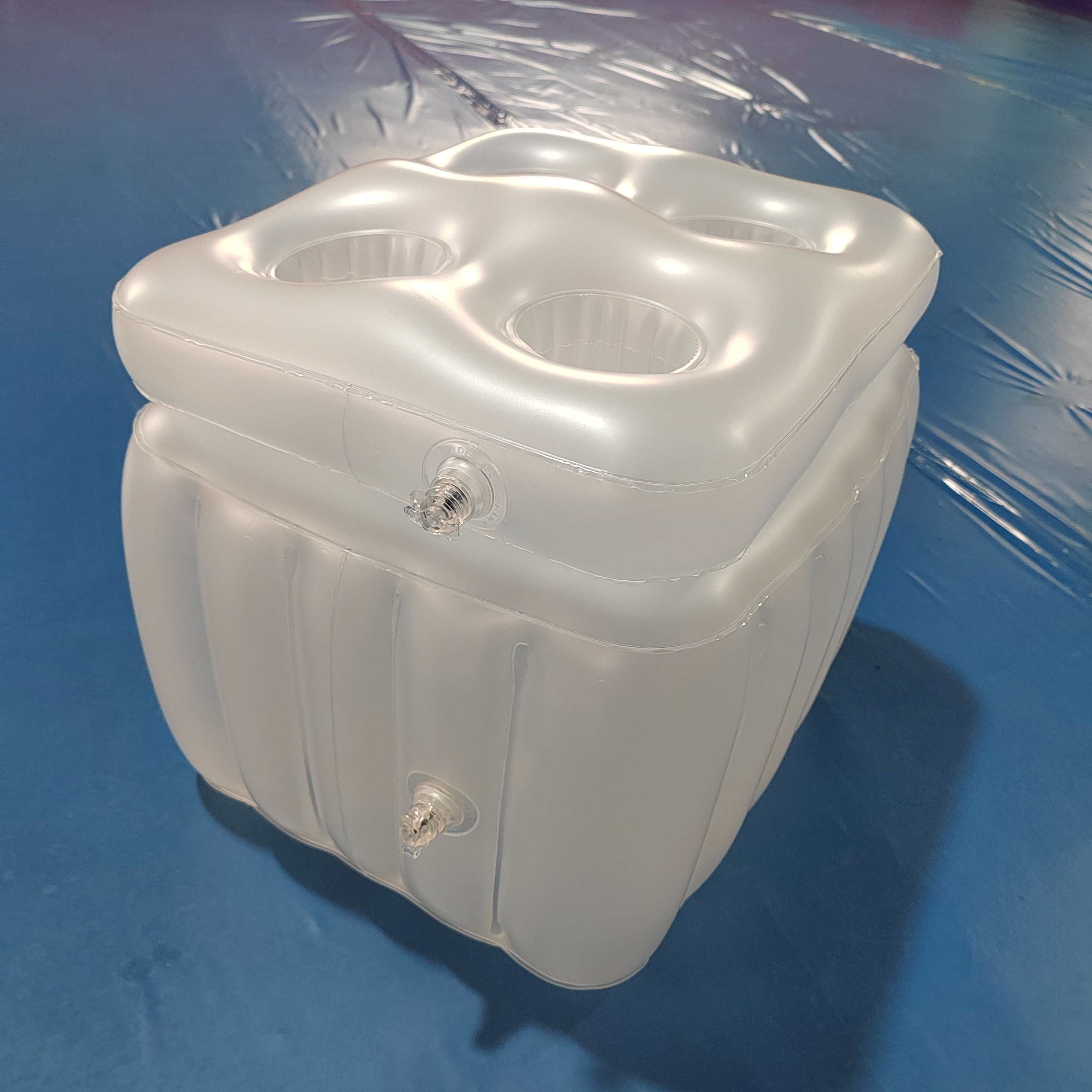 Inflatable Floating Cooler for Pools with 4 Built in Cup Holders Inflatable PVC Floating Coolers
