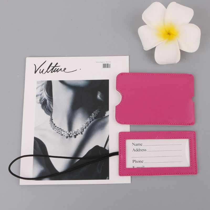 Creatieve Lederen Bagage Tags Labels Band Naam Adres ID Koffer Bagage Reizen