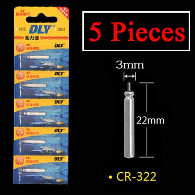 JIGEECARP 5pcs CR425 CR435 CR322 CR311 Electronic Fishing Float Battery Night Fishing Battery Lithium Pin Cells Float Accessory: 5pcs CR322