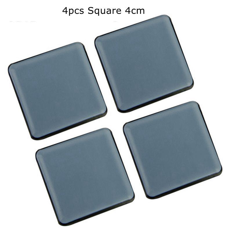 1 Set Slider Pad Furniture Table Bases Protector Coaster Carpet Ground Magic Moving Anti-abrasion Floor Mat SYT9252: 4pcs Square 4cm
