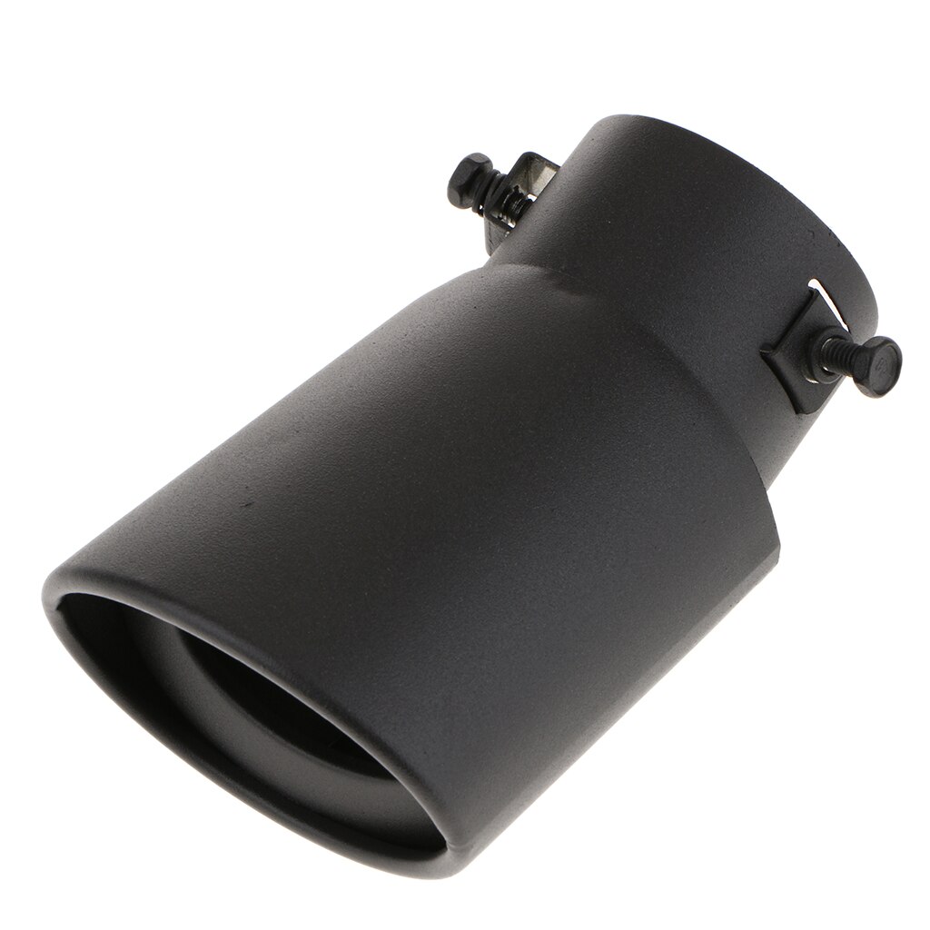 Auto Car Pipe Exhaust Muffler Tail Throat Universal 62mm Replacement Black