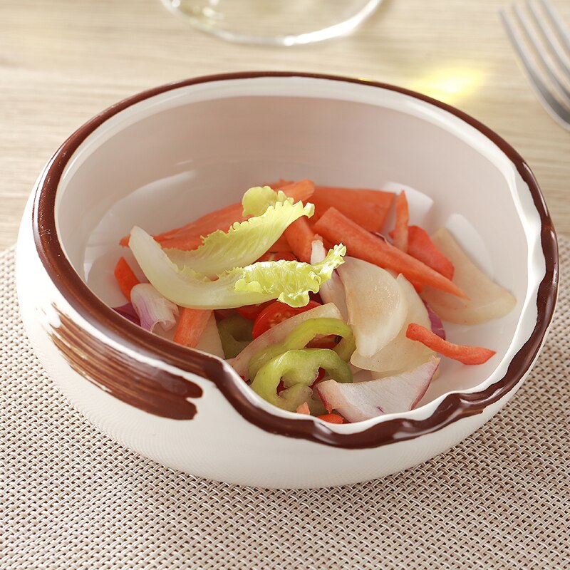 Assiette Noire Volcanique - Vaisselle Céramique Créative Irrégulière - Parfaite Pour Restaurants Et Tables Festives - 20 Cm (8 Pouces)