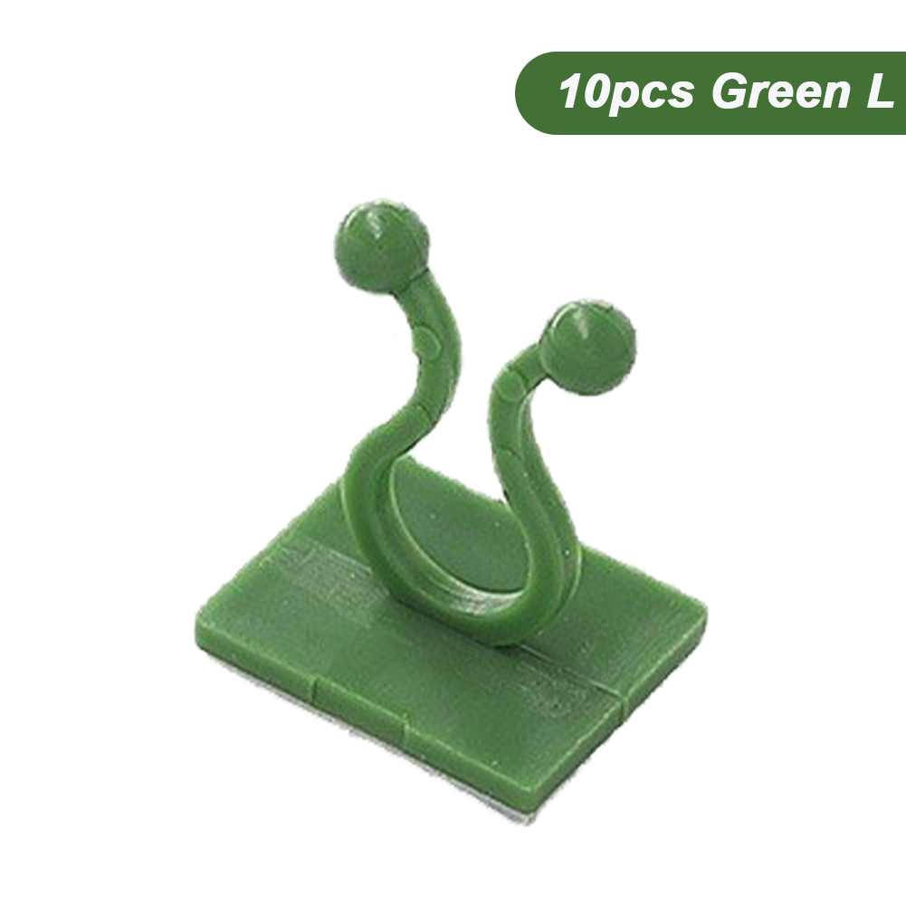 Clips de fixation murale pour plantes grimpantes, 10 pièces, crochets à boucle de vigne auto-adhésifs, fixateurs de pinces en rotin collants, dispositifs de fixation invisibles: Orange