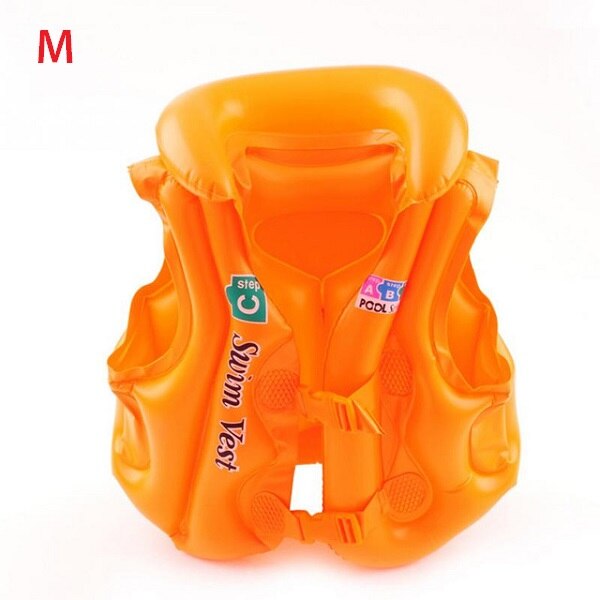 Kinderen Zwemmen Opblaasbare Zwembaden Vest Verstelbare PVC Kids 'Drijft Baby Water fun speelgoed Badpak Kinderen Water Speelgoed: Orange M