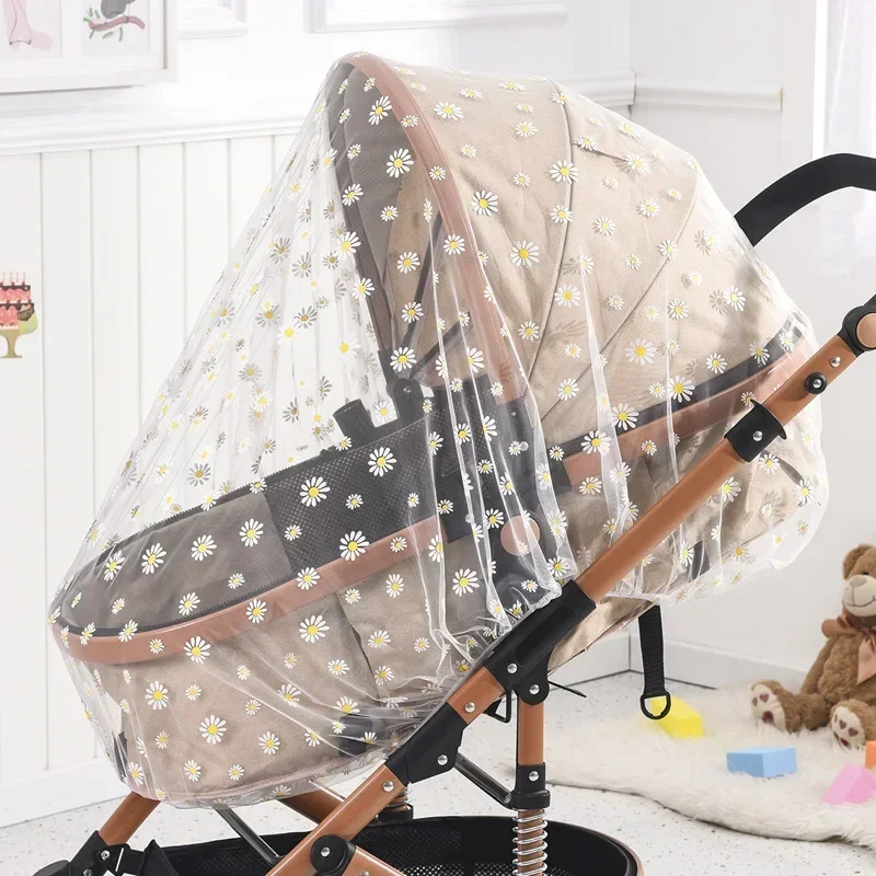 Baby Winkelwagen Zonnescherm Klamboe Universele Kinderwagen Net Buggys Insect Fly Net Bescherming Cover voor Kinderwagen Kinderwagen: WHITE