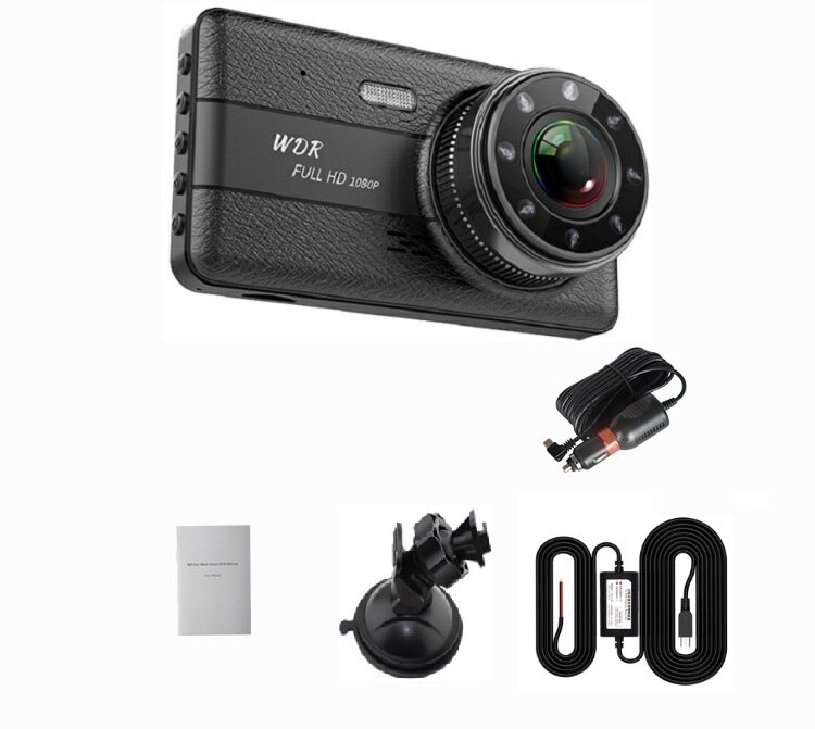 4 tuuman ips-näyttöinen dvr 1080p fhd 150 asteen laajakulmainen kojelaudan videokamera musta laatikkonäyttö yönäkö dvr peruutuskamera liiketunnistus: Jl8 yksittäistä linssiä / Ei mitään
