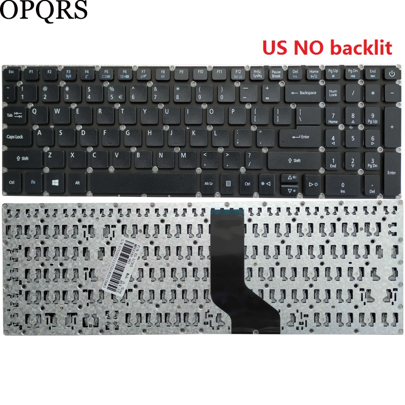 For Acer Aspire E5-575 E5-575G E5-575T E5-575TG E5-774 E5-774G Russian/US/UK/Spanish/Latin/German/Italian laptop keyboard: Silver
