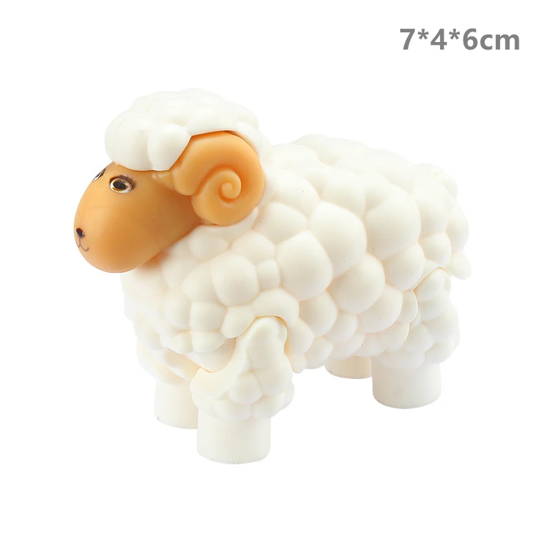 Big Building Blocks Zoo Animal Figure Accessories Frog Snail Dog Comptatible Large Bricks Children Kids Assembly Toys Party: Dark Blue