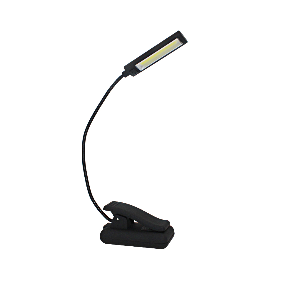 LED USB rechargeable reading book light Lamp Mini Flexible Clip-on built in battery COB note Book lamp Reader Reading table lamp: type 1